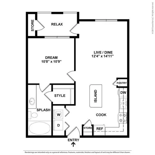 Residences at the Collection Floorplan 1