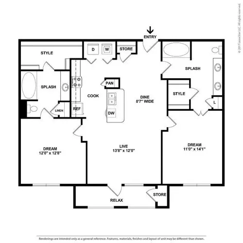 Residences at the Collection Floorplan 4