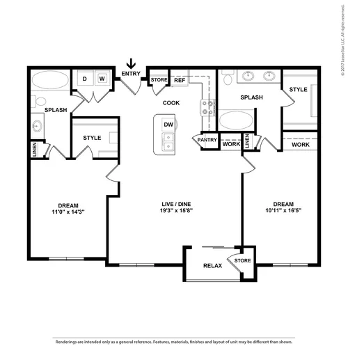 Residences at the Collection Floorplan 5