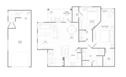 Reveal on the Lake Apartments Floorplan 6