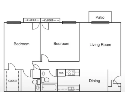 Rio Estates Apartments Dallas floorplan 2