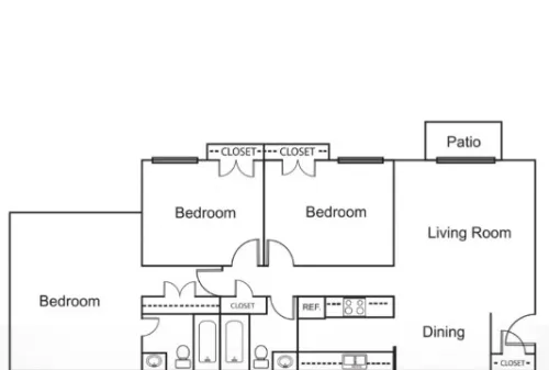 Rio Estates Apartments Dallas floorplan 3