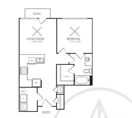 Riverside Park Farmers Branch FloorPlan 1