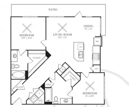 Riverside Park Farmers Branch FloorPlan 6