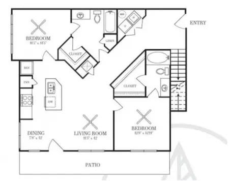 Riverside Park Farmers Branch FloorPlan 7