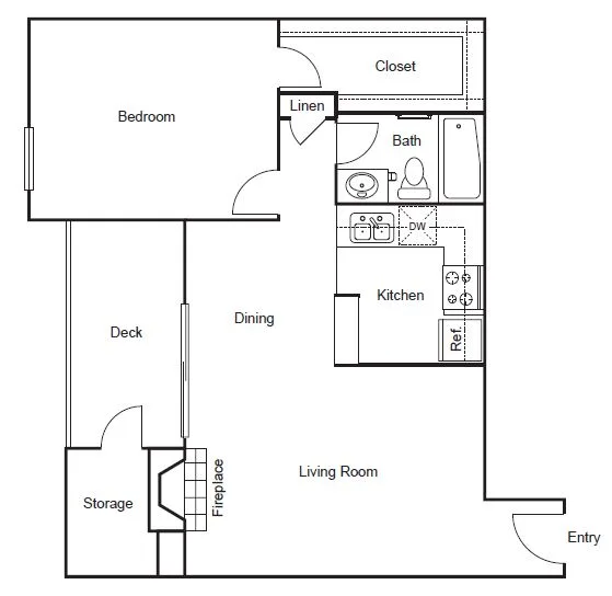 SKYE Isle Dallas Apartment Floor Plan 4