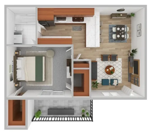 Santa Fe Apartments Dallas Floor Plan 2