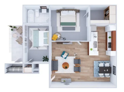 Santa Fe Apartments Dallas Floor Plan 4