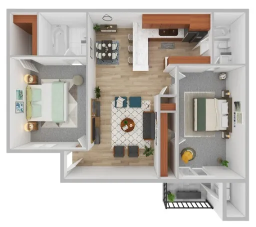 Santa Fe Apartments Dallas Floor Plan 5