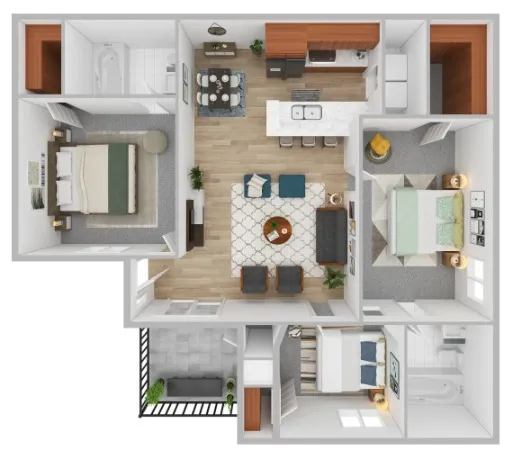 Santa Fe Apartments Dallas Floor Plan 7