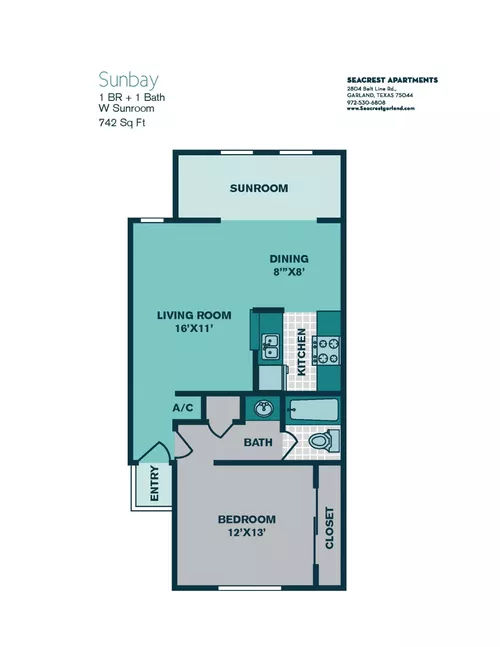 Seacrest Apartments Garland Floorplan 3