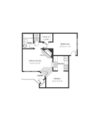 Sevilla Condos Carrollton Apartment Floor Plan 1