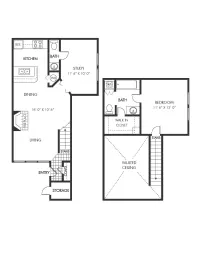 Sevilla Condos Carrollton Apartment Floor Plan 3