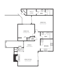 Sevilla Condos Carrollton Apartment Floor Plan 5