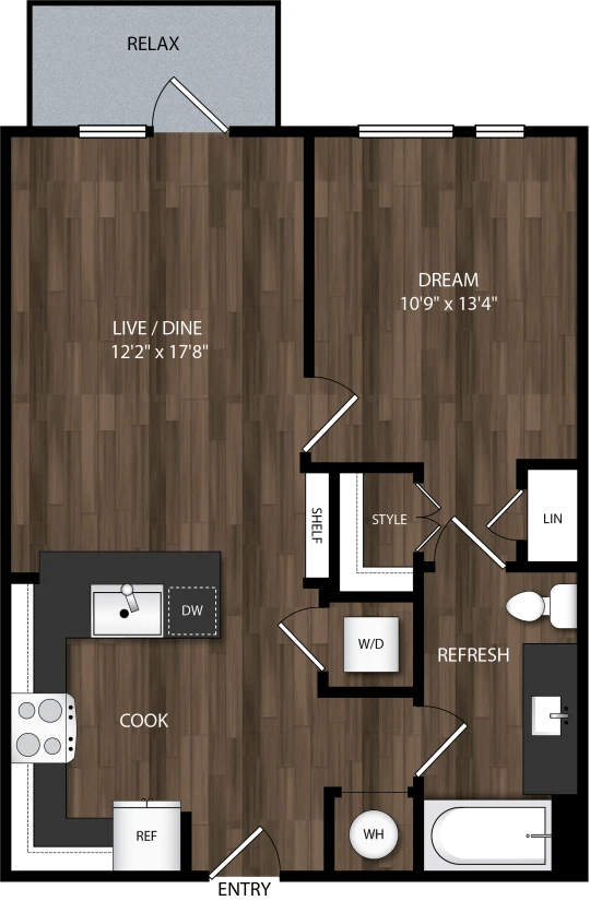 Skye at Love Dallas Apartment Floor Plan 1