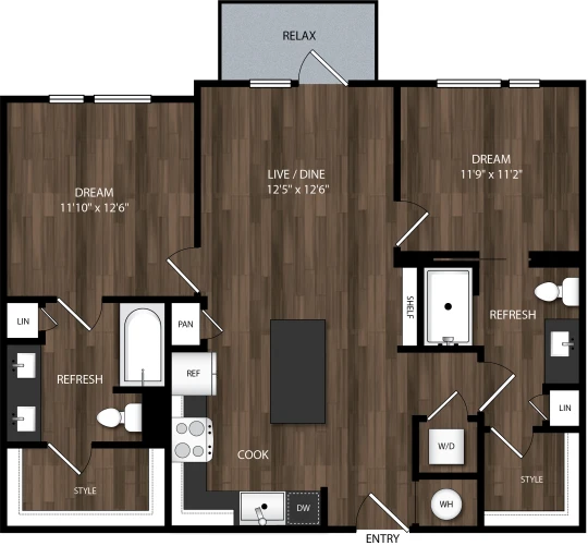 Skye at Love Dallas Apartment Floor Plan 12