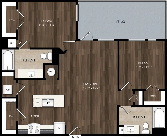 Skye at Love Dallas Apartment Floor Plan 13