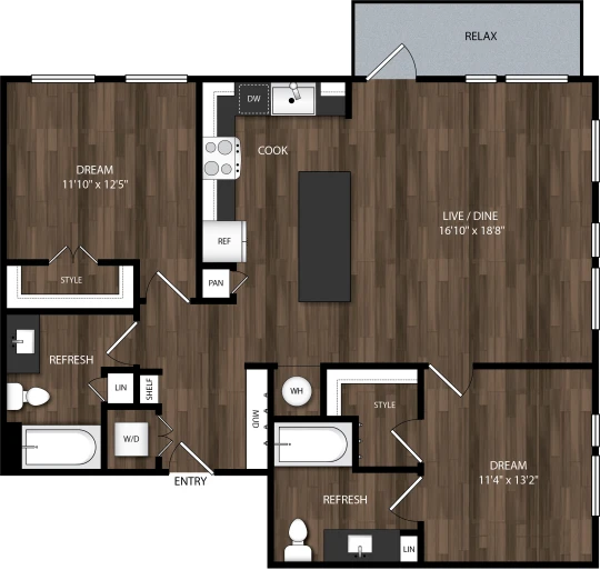 Skye at Love Dallas Apartment Floor Plan 14