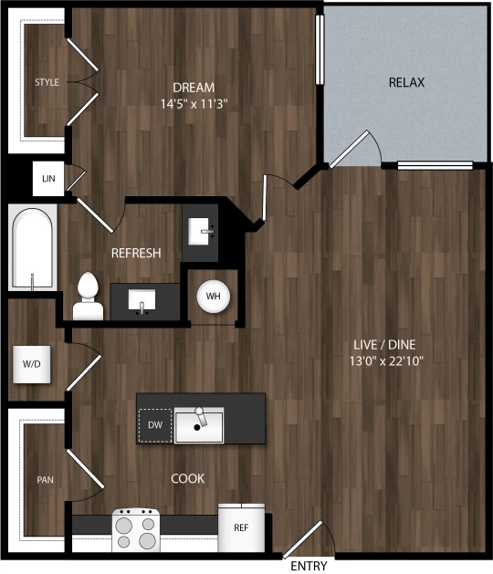 Skye at Love Dallas Apartment Floor Plan 8