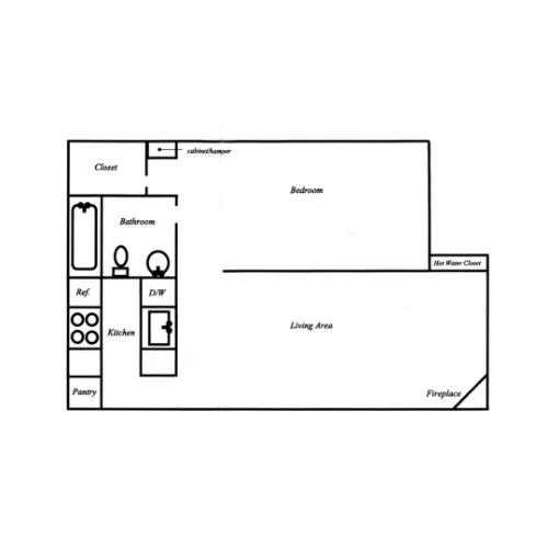 Stadium View Apartments floor plan 1