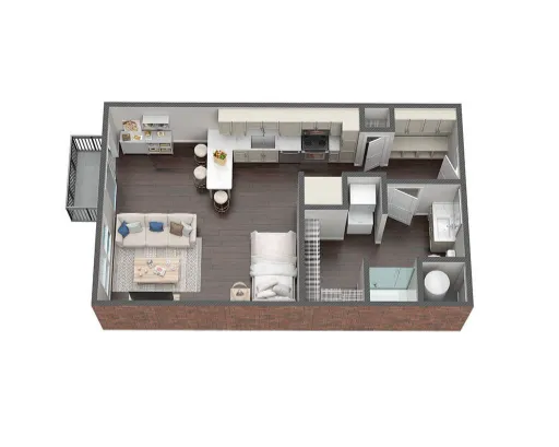 Switchyard Carrollton Apartment Floor Plan 1