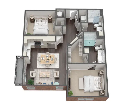 Switchyard Carrollton Apartment Floor Plan 12