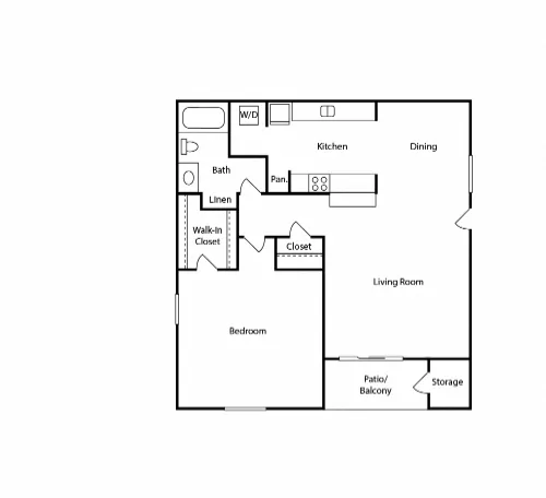 The Broadway Apartment Homes Floorplan 1