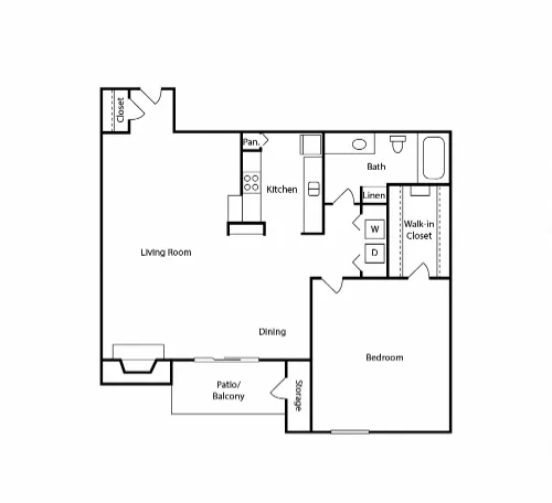 The Broadway Apartment Homes Floorplan 2