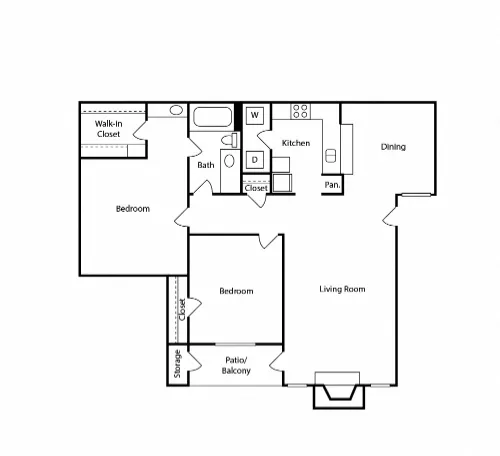 The Broadway Apartment Homes Floorplan 4