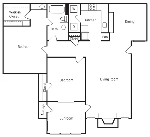 The Broadway Apartment Homes Floorplan 5