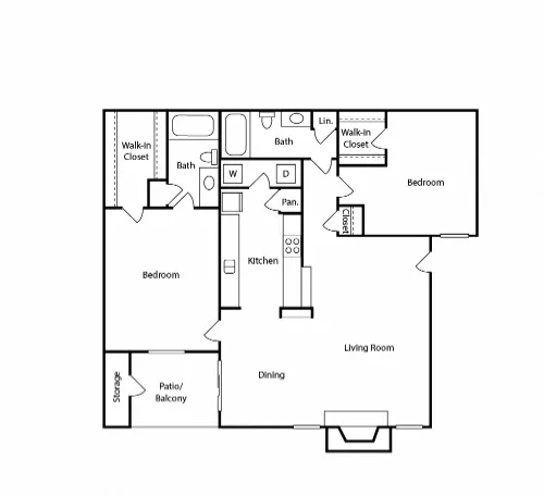 The Broadway Apartment Homes Floorplan 6