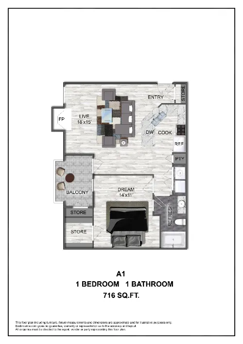 The Brook Frisco Floorplan 1