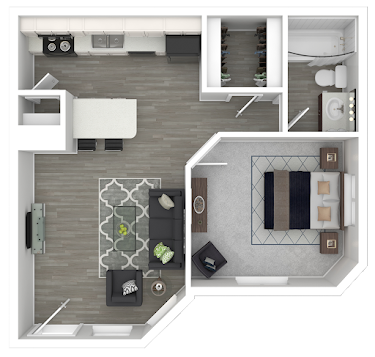 The Carmel Apartments Floorplan 1