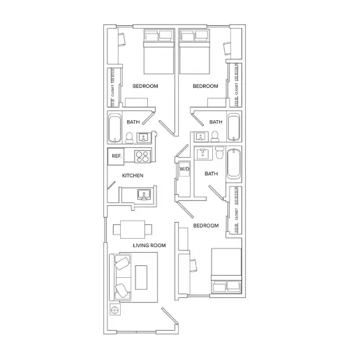 The Edge 3bath floor plan 1