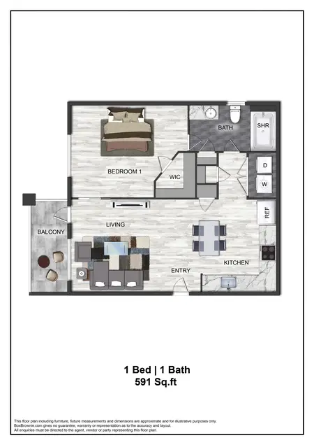 The Ellis Apartments Carrollton FloorPlan 1