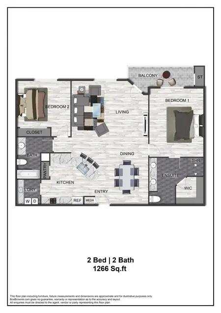 The Ellis Apartments Carrollton FloorPlan 13