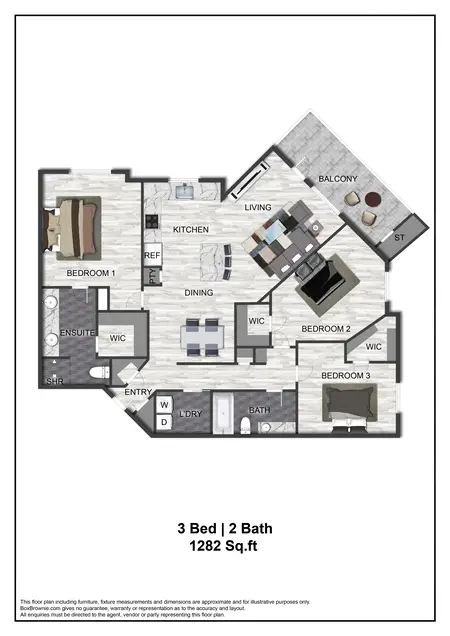 The Ellis Apartments Carrollton FloorPlan 15