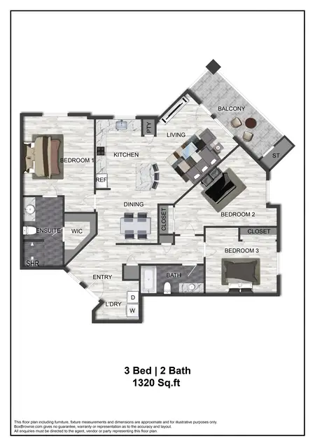 The Ellis Apartments Carrollton FloorPlan 17