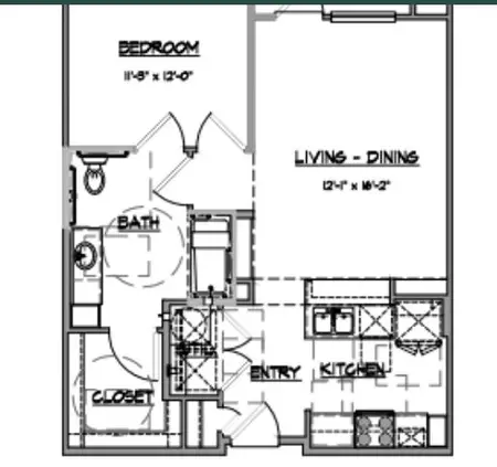 The Grove at Spring Branch Apartments FloorPlan 1