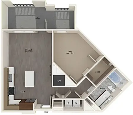 The Isaac Apartments Frisco FloorPlan 5