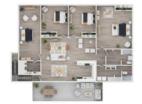 The Lynx Townhomes floor plan 1a