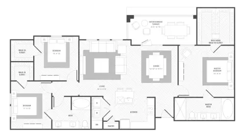 The Mansions at Mercer Crossing Farmers Floorplan 5