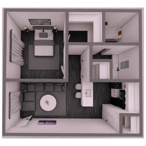 The Milo Apartments Dallas Apartment Floor Plan 2