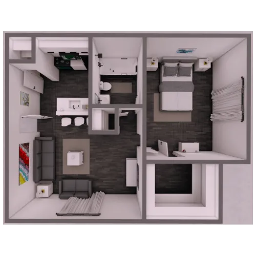 The Milo Apartments Dallas Apartment Floor Plan 6