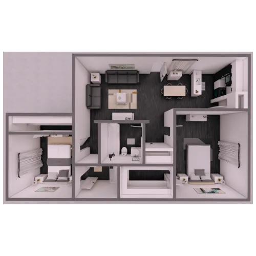 The Milo Apartments Dallas Apartment Floor Plan 8