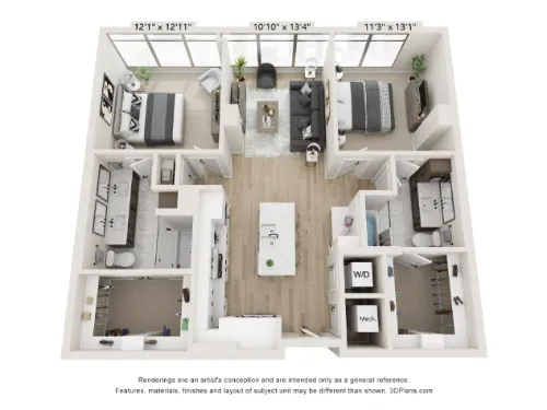 The Monarch HALL Park floor plan 1