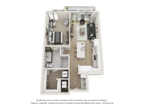 The Monarch HALL Park floor plan 1