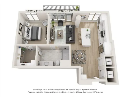 The Monarch HALL Park floor plan 3