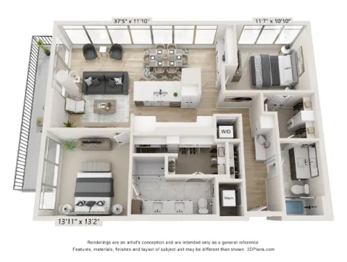 The Monarch HALL Park floor plan 4