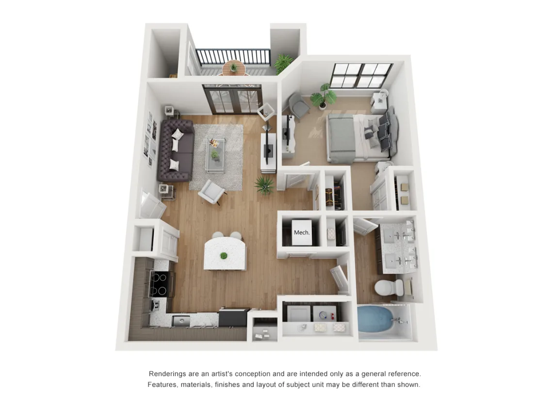 The Parker Austin floor plan 1